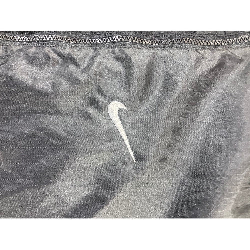 Nike Reversible Windbreaker Jacket Men's XL Black Gray Full Zip Made in USA - Picture 5 of 6